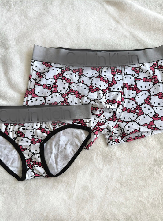 Cute Kitty Print Cotton Panties